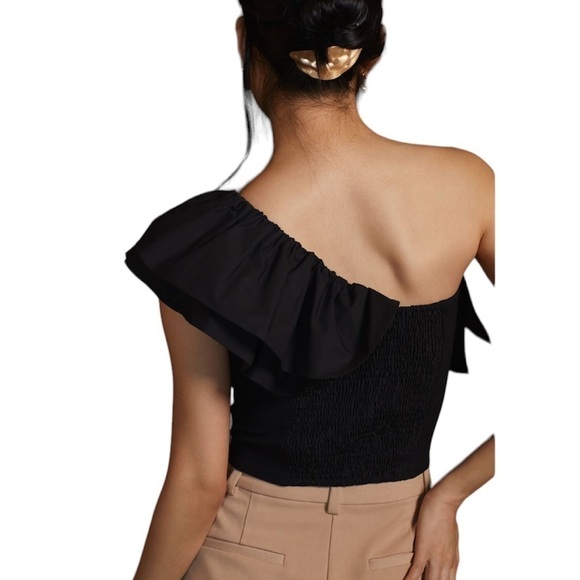 Anthropologie Sunday in Brooklyn Ruffled One-Shoulder Top - Picture 2 of 5